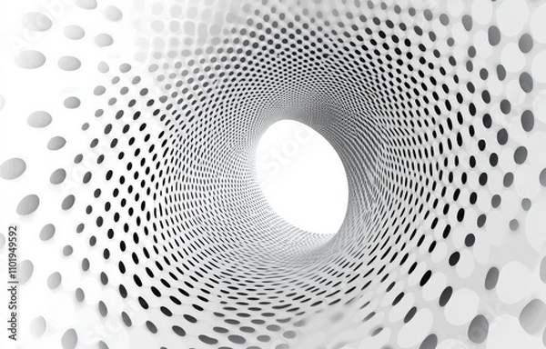 Fototapeta A Modern Halftone Transition Abstract Wallpaper featuring Black and White Irregular Rounded Lines as the Background, suitable for modern flat website design
