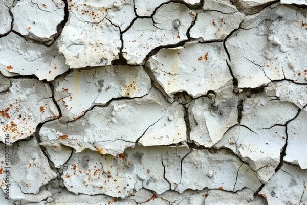 Fototapeta Surface wall concrete pattern for vintage background with rusty damage.