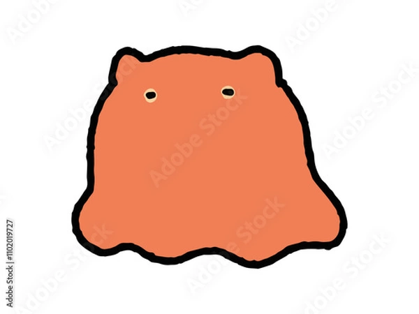 Fototapeta メンダコ　デフォルメしたゆるい手描き絵