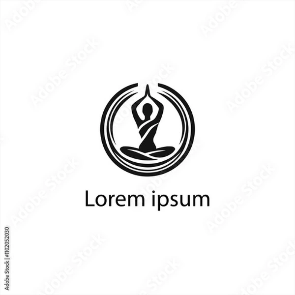 Fototapeta A Yoga Logo Design