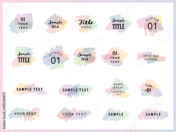 Obraz マーカーの見出しデザイン