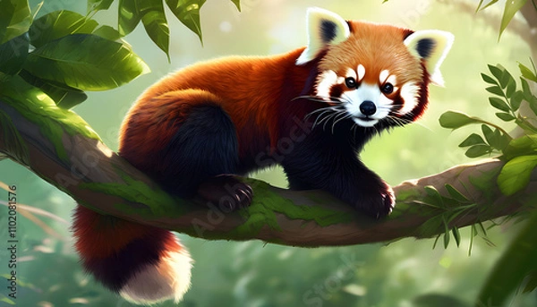 Obraz Red Panda Relaxation