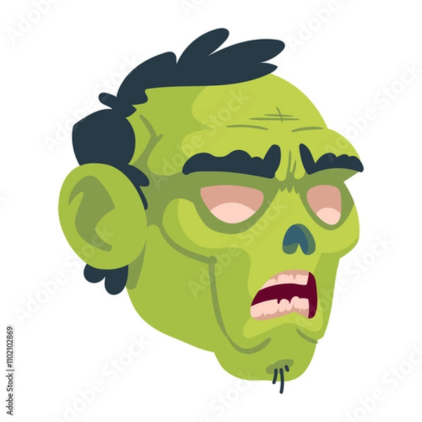 Obraz zombie head creepy