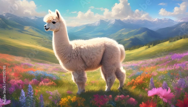 Obraz Fuzzy Alpaca Smile