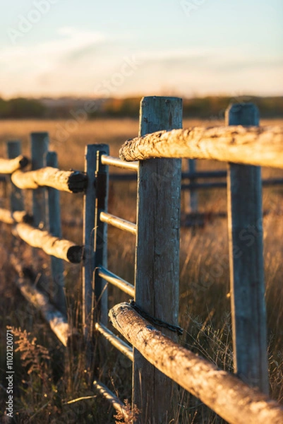 Obraz rusty iron fence