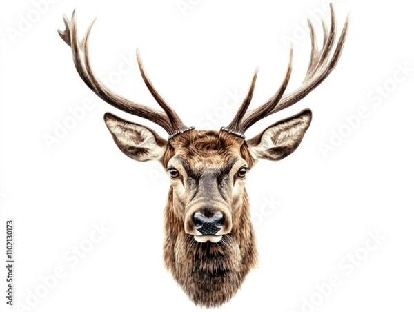 Fototapeta Deer's Head Close Up