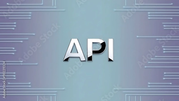 Fototapeta Application Programming Interface.  modern technology, internet and networking concept.