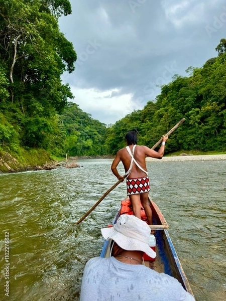 Obraz Indiger Stamm in Embera (Panama-City, Panama)