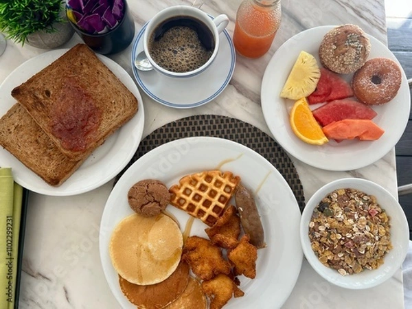 Obraz Amazing five star hotel breakfast