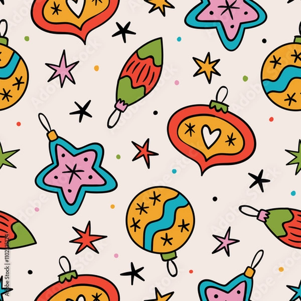 Obraz Christmas Pattern Christmas Decorations Background