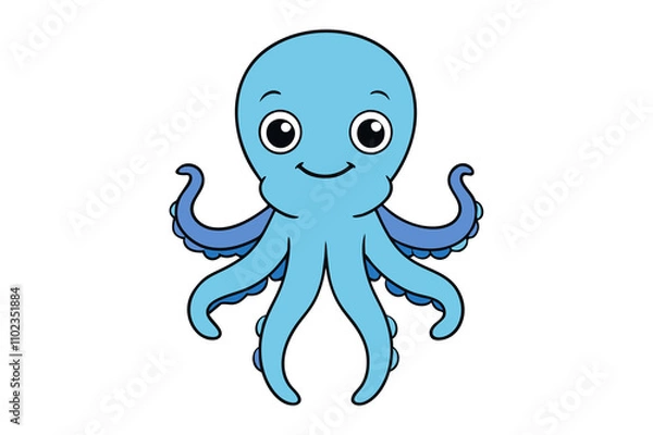 Obraz A funny octopus cartoon 
