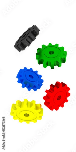 Obraz fallende Zahnräder 2