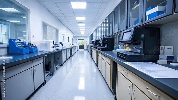 Fototapeta Laboratory showcasing advanced technology for drug testing