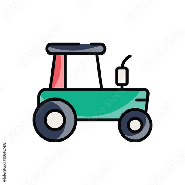 Fototapeta Tractor vector icon