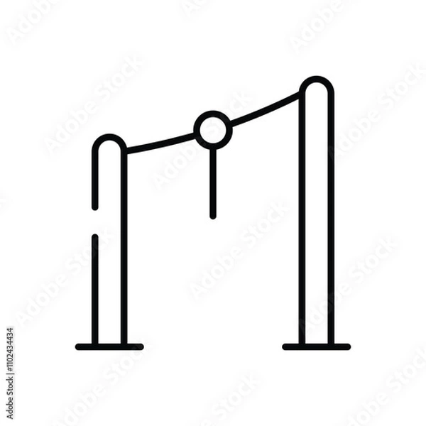 Obraz Zip Line vector icon