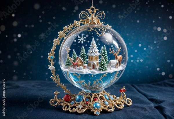 Fototapeta An extraordinary and amazing Christmas ornament that would astonish everyone who sees it - generated by ai