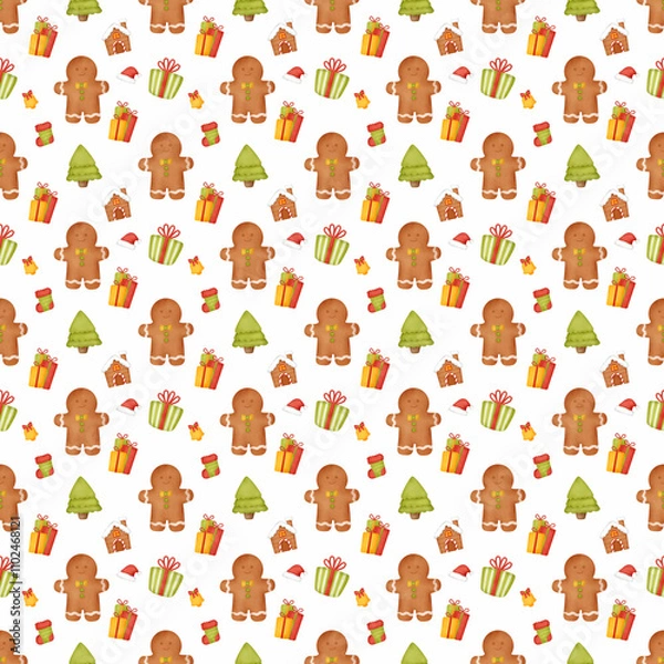Fototapeta christmas seamless pattern , christmas background , christmas wallpaper