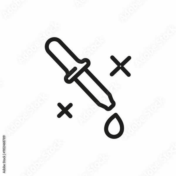 Fototapeta dropper pipepette icon sign vector