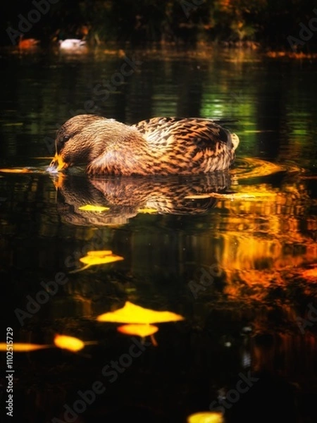 Fototapeta duck in the water