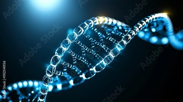Fototapeta Bean structure, vibrant DNA strand glowing within, scientific exploration theme