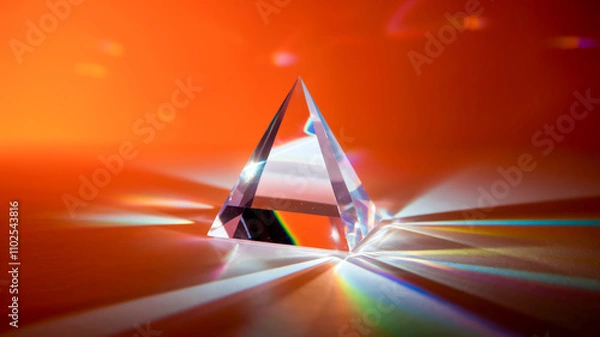 Obraz Crystal prism casting colorful light patterns