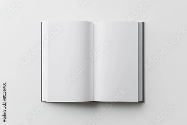 Fototapeta A book is open to a blank page