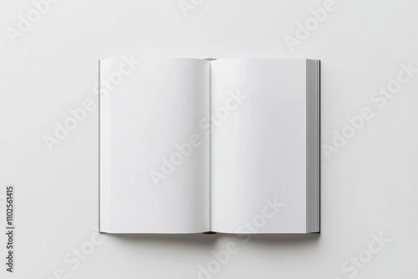 Fototapeta A book is open to a blank page