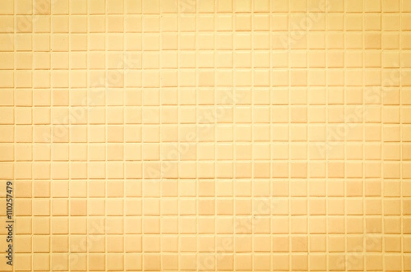 Fototapeta Modern style design of orange base mosaic tile texture wall of floor wall pattern decorate 
