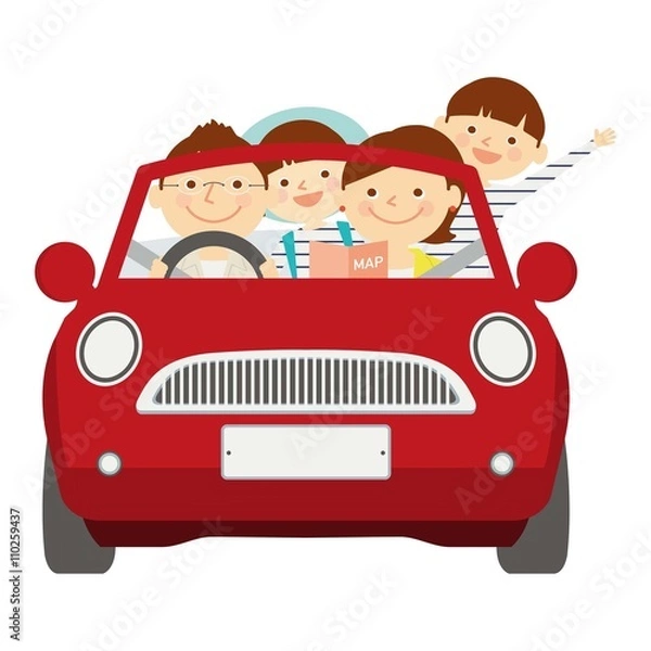 Fototapeta ドライブ　家族