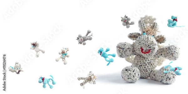 Obraz Cows-toys from a wool