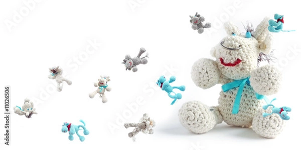 Obraz Cows-toys from a wool