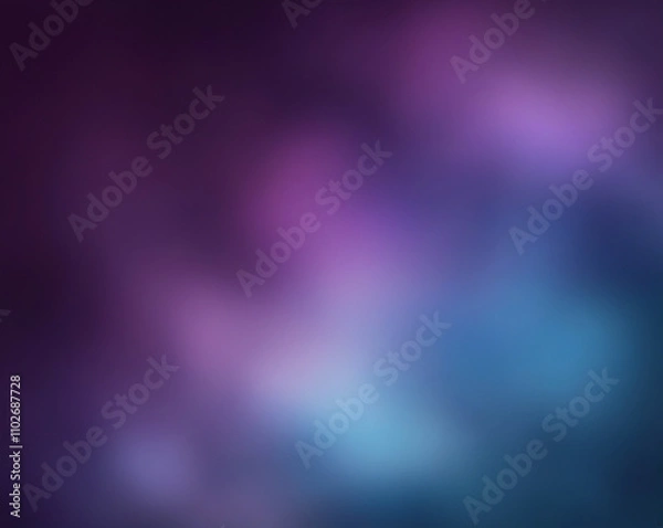Fototapeta Abstract background with bokeh A deep, rich dark purple that gradually transitions into a vibrant blue, creating a mesmerizing gradient background