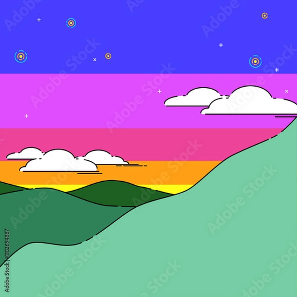 Fototapeta 산 (야경)