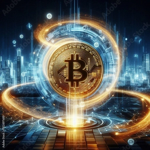 Fototapeta Bitcoin: The Future of Finance