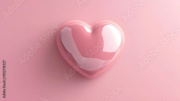 Obraz Pink cute heart 