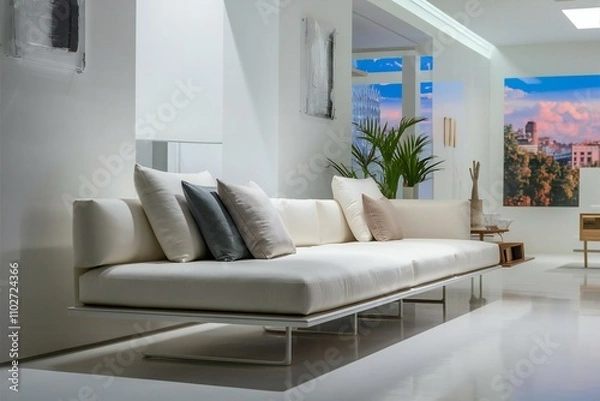 Fototapeta modern living room with sofa