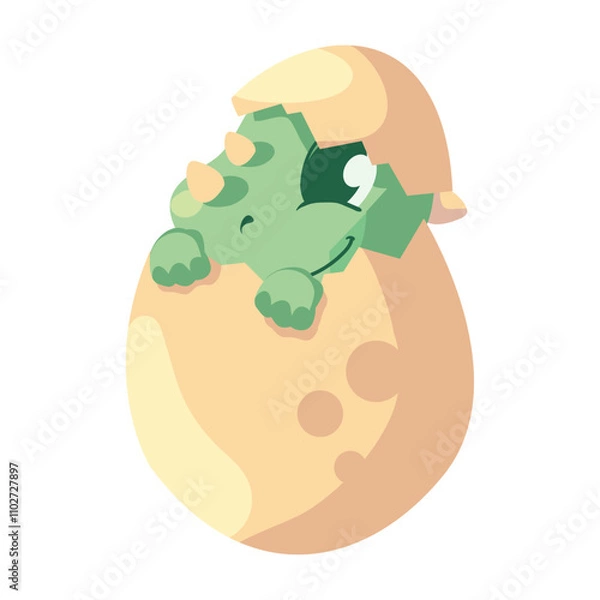 Obraz baby dino in egg