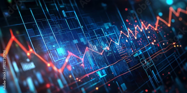 Obraz stock, economy, finace, trend