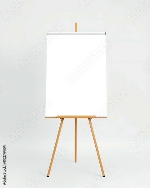 Fototapeta easel with blank canvas