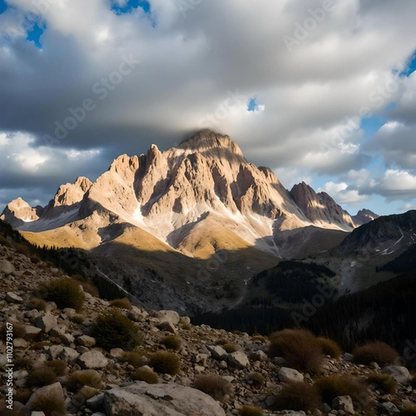 Obraz landscape with blue sky and clouds