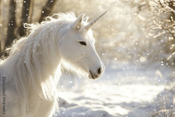 Obraz Unicorn view in the snow 