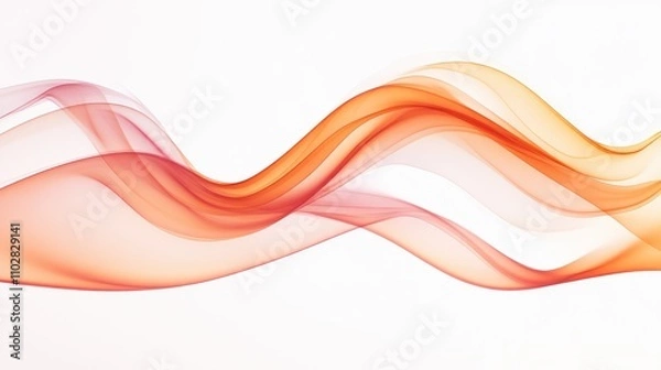 Fototapeta Abstract Orange and Red Wave Flowing Design