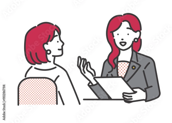 Obraz 弁護士に相談する人のベクターイラスト