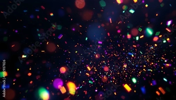Fototapeta Blurred rainbow refraction overlay effect. Light lens prism effect on black background. Holographic reflection, crystal flare leak shadow overlay. Colorful rainbow disco ball light leaks texture