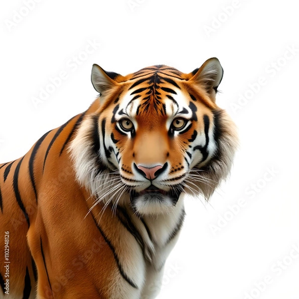 Obraz tiger on white
