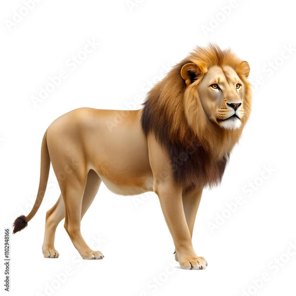 Obraz lion isolated on white background
