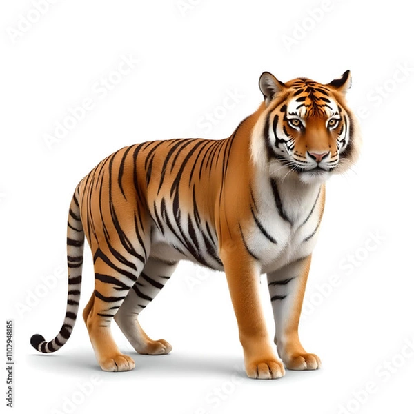 Obraz tiger isolated on white background