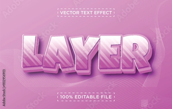 Fototapeta 3D Vector Fully Editable Object Text Effect