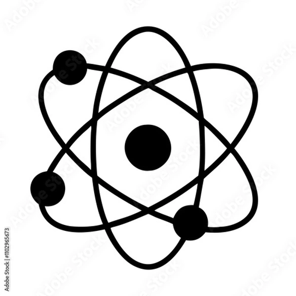 Obraz Atom symbol icon vector illustration 