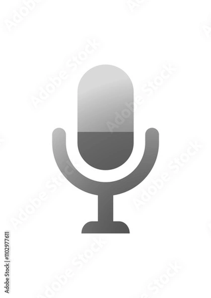 Obraz Mic icon in gradient style 